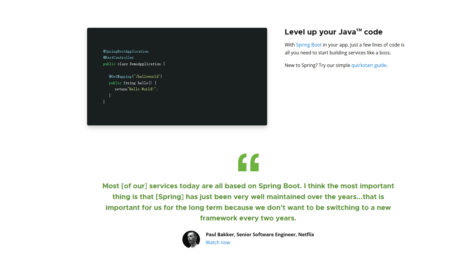 Spring Boot 官网代码示例